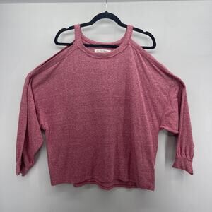 We the Free Chill Out Heathered Rose Cold‎ Shoulder Comfy Tee
